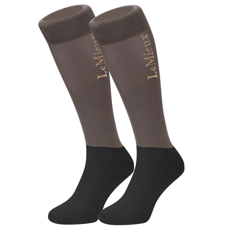 LeMieux Footsie Junior Socks - Truffle/Rose